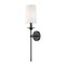 Z-Lite Emily 1 Light Wall Sconce, Matte Black & White 807-1S-MB - alternate 7